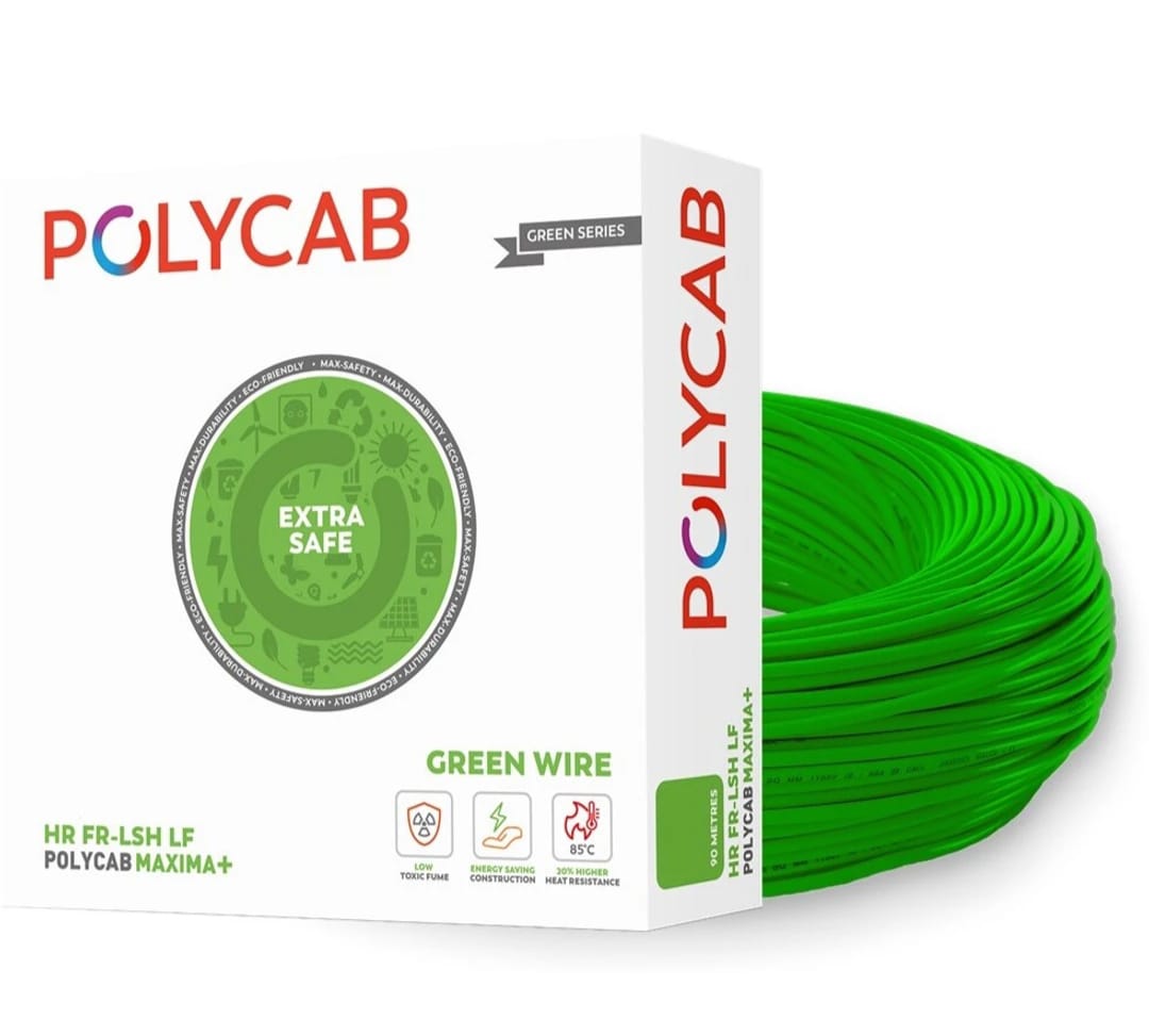 POLYCAB GREEN WIRE, LENGTH 180m [6.00 sq. mm]